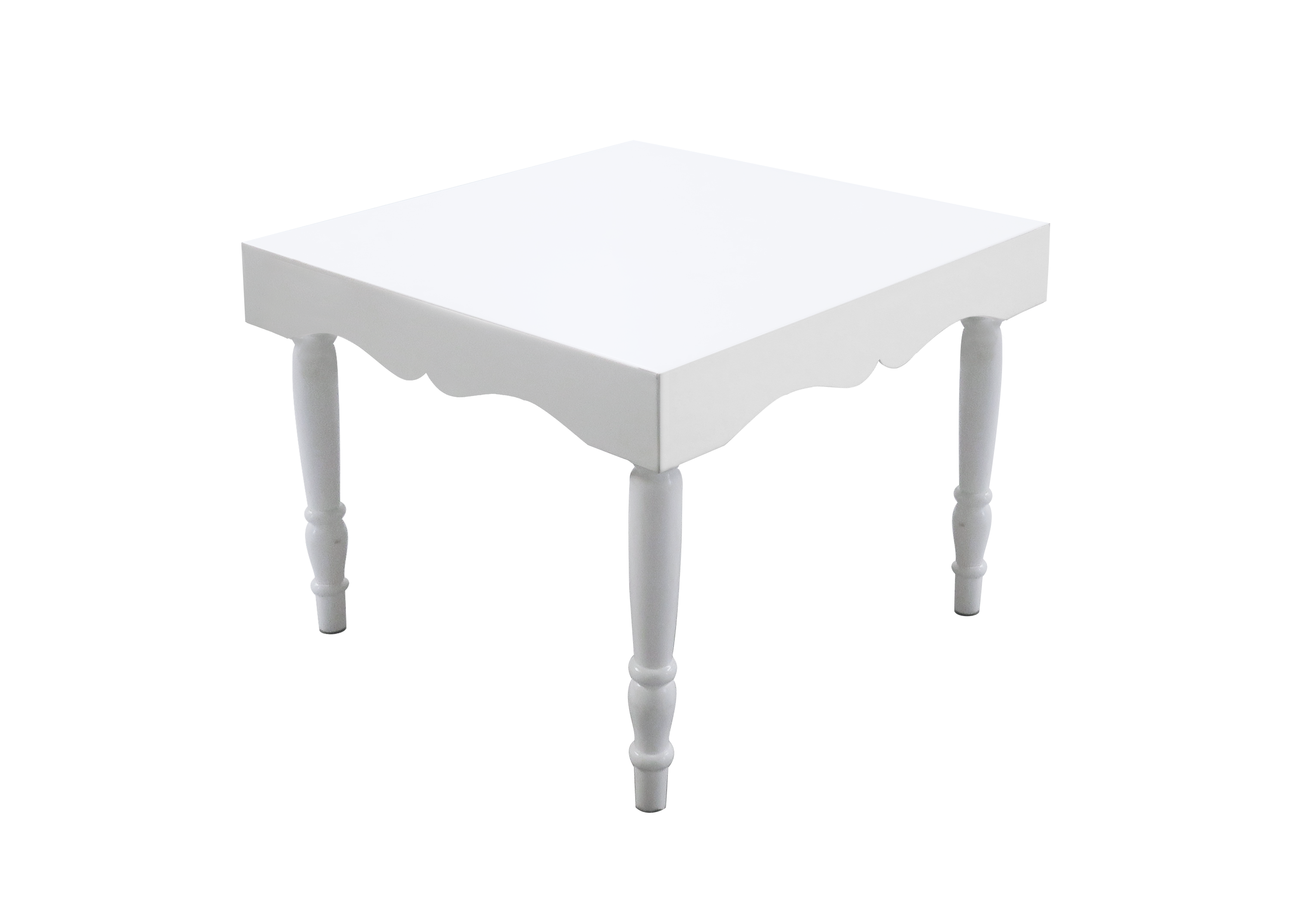 Avalon Chic Square White Dining Table Areeka Event Rentals