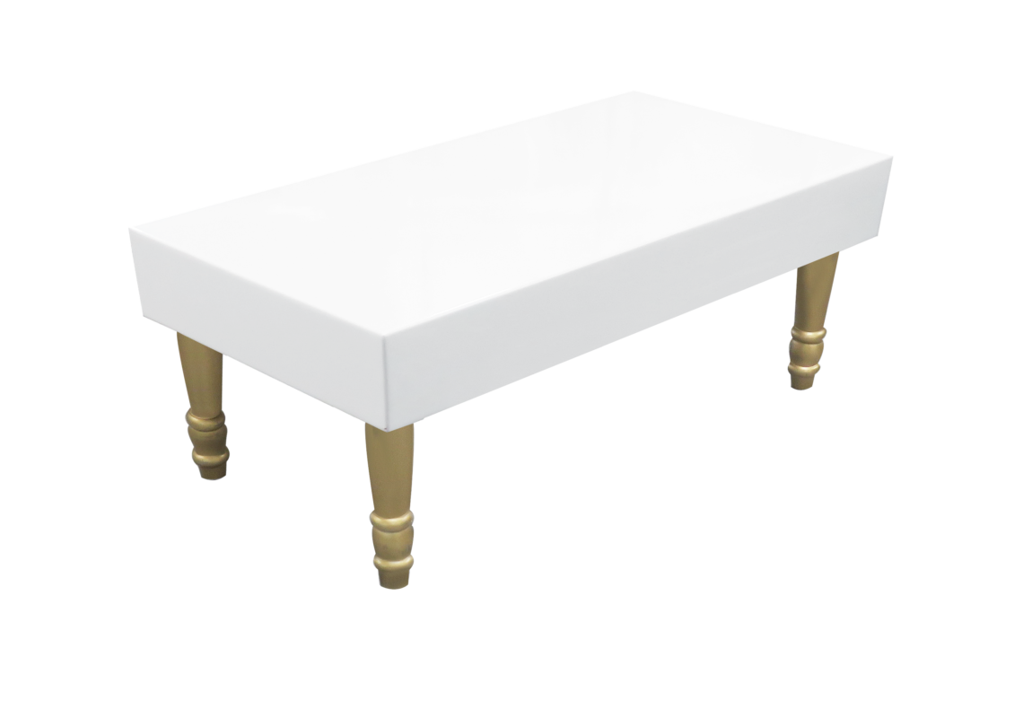 Avalon Rectangular Gold Coffee Table Furniture Rentals in Dubai Abu