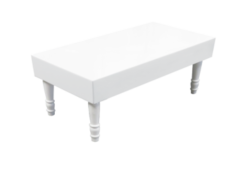 VIP Wooden Lounge Table, white rectagular wooden coffee table
