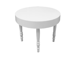 small round wooden dining table