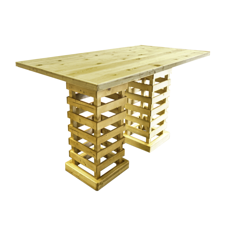 Rustic Outdoor Bar Table Rental for events in Dubai, Abu Dhabi, UAE.