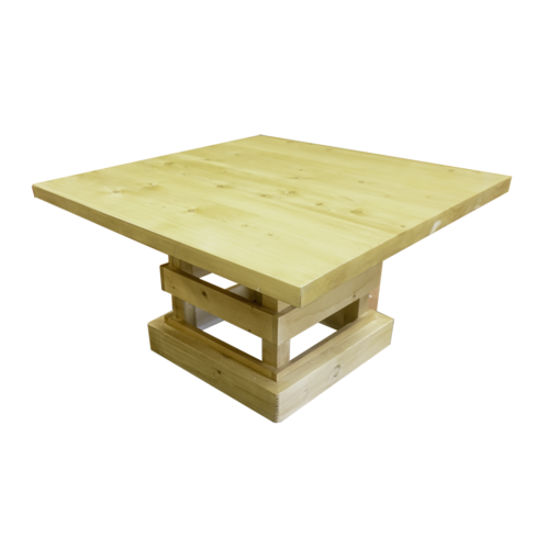 Rustic Wooden Center Table, Square Coffee Table