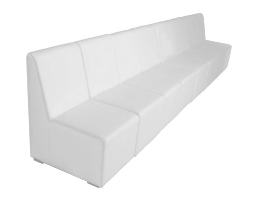 White Sofa, Armless Sofa, Single Seater Sofa