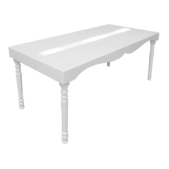 8 Seater Table, white wooden dining table
