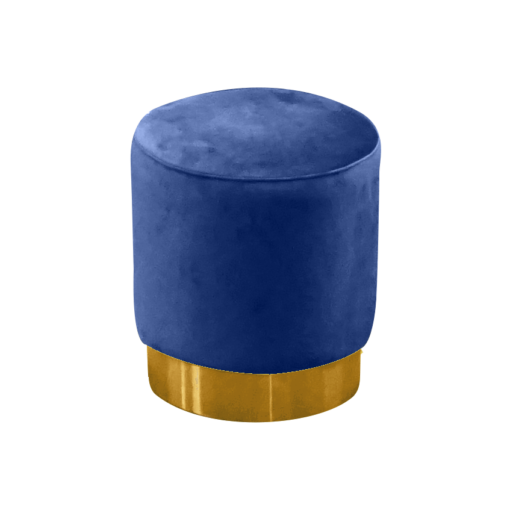 blue velvet pouffe, round pouffe