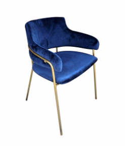 blue velvet chair, dining chair, armchair