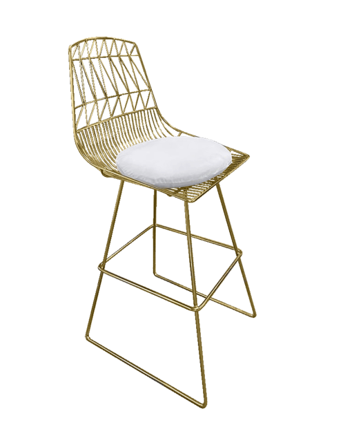 Gold Wire Barstool, gold high stool, VIP bar stool