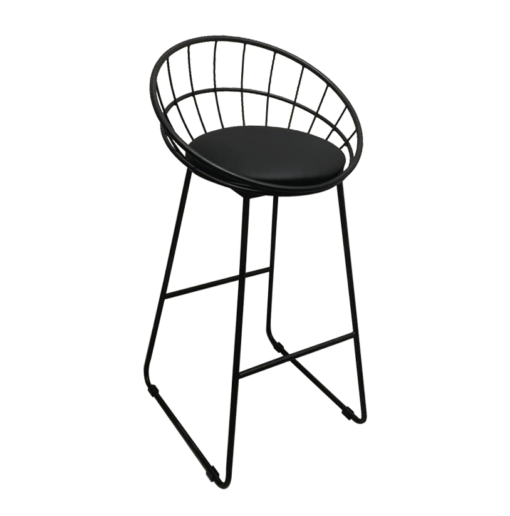 Black Wire Bar Stool, Black High Chair, Black Bar Stool