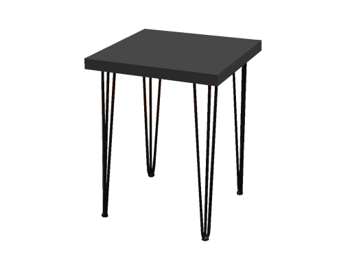 Hairpin Black Cafe Table