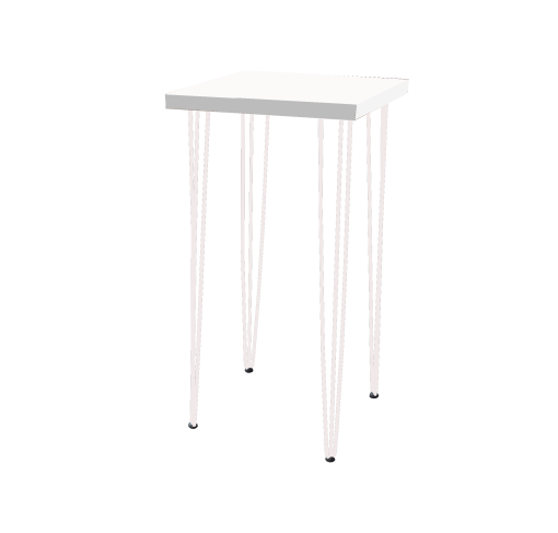 Hairpin White Standing Table