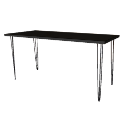 Black Hairpin Bar Table, Black Hairpin High Table