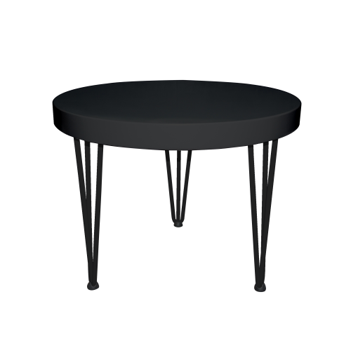 Black Round Side Table