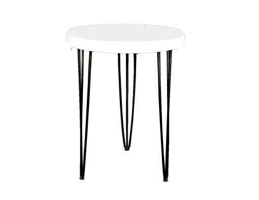 Round Hairpin Bistro Table