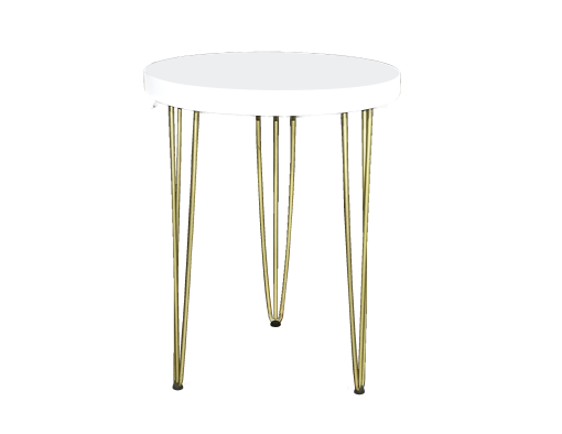 White Hairpin Round Table