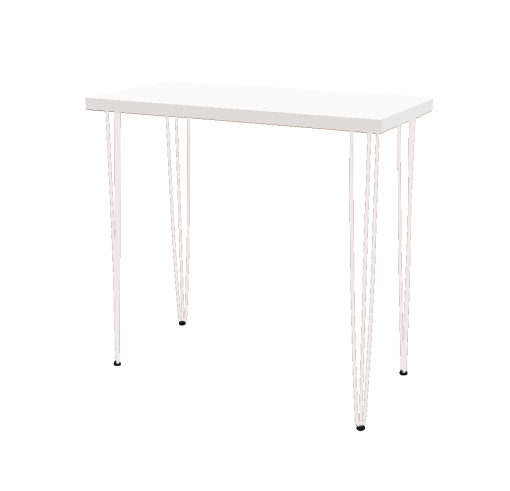 Hairpin White High Table