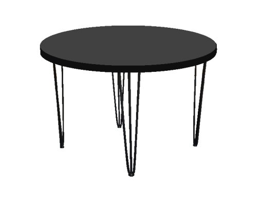 Black Round Dining Table