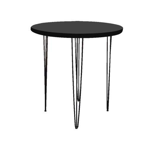 Black Round Cocktail Table