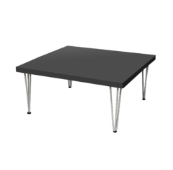 Square Hairpin Coffee Table, Black Hairpin Lounge Table