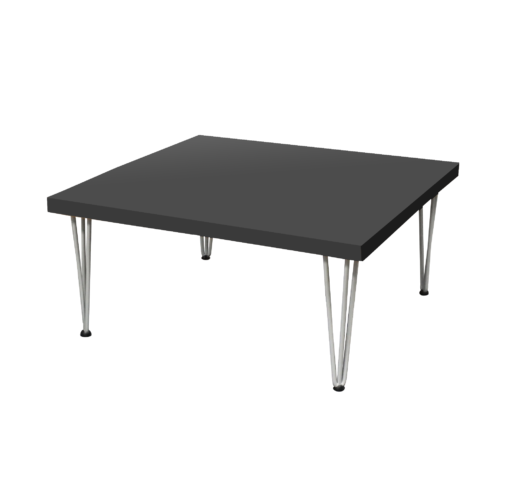 Square Hairpin Coffee Table, Black Hairpin Lounge Table