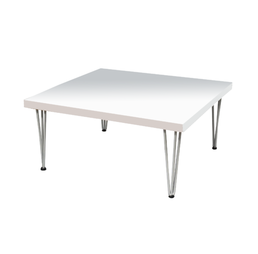 White Square Hairpin Table, Hairpin Coffee Table