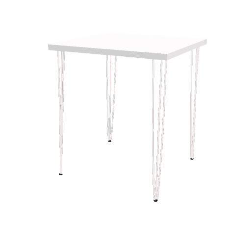 White Hairpin Poseur Table