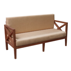 2-seater wooden sofa, rustic sofa