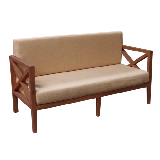 2-seater wooden sofa, rustic sofa