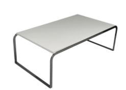 rectangular wood and metal center table