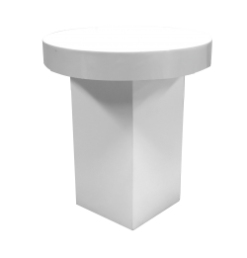 Round High Table, White Round Cocktail Table