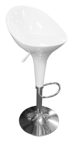 white acrylic bar stool