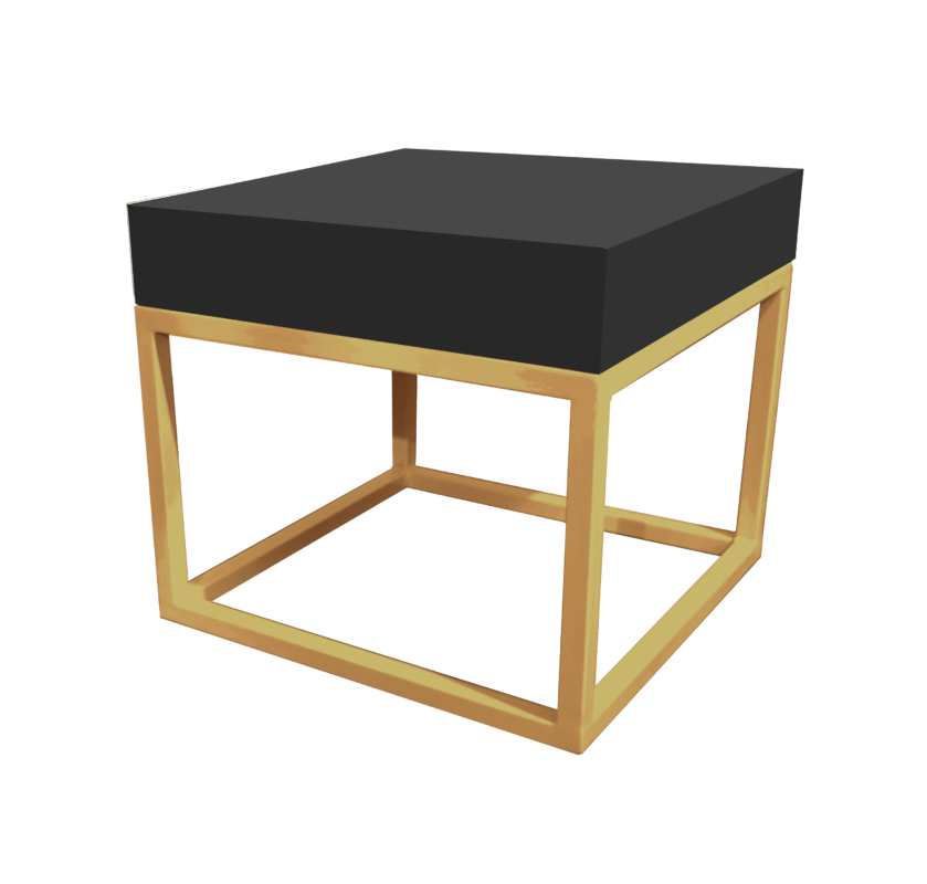 Black Gold Side Table Rental for events in Dubai, Abu Dhabi, UAE.