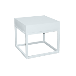 White Square Side Table