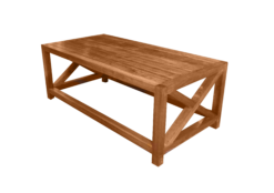Outdoor Wooden Coffee Table, rustic center table