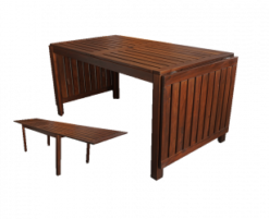 rustic wooden dining table, outdoor table, picnic table