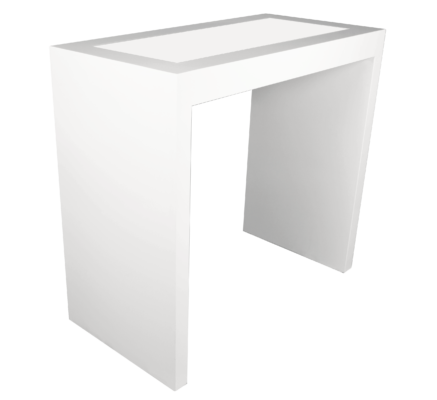 white wooden bar table