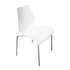 White Dining Chair, Plastic Chair