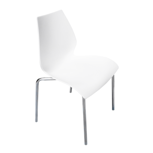 White Dining Chair, Plastic Chair