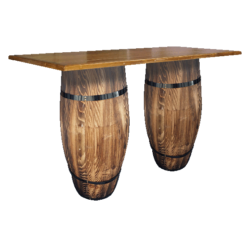 Wooden Cocktail Table, Barrel High Table