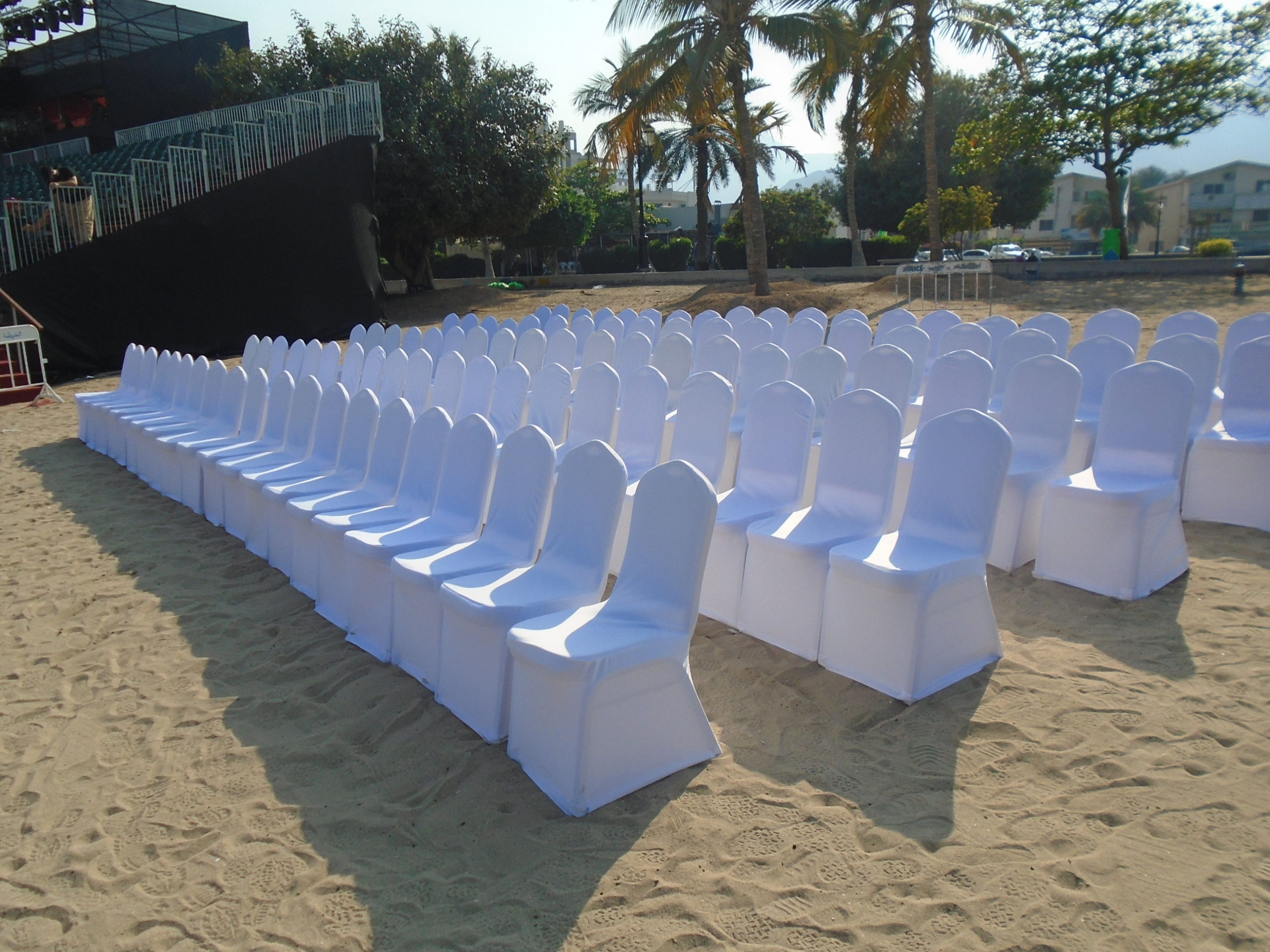 Stewart Banquet Chair White Stretch Cover Only Areeka Event Rentals