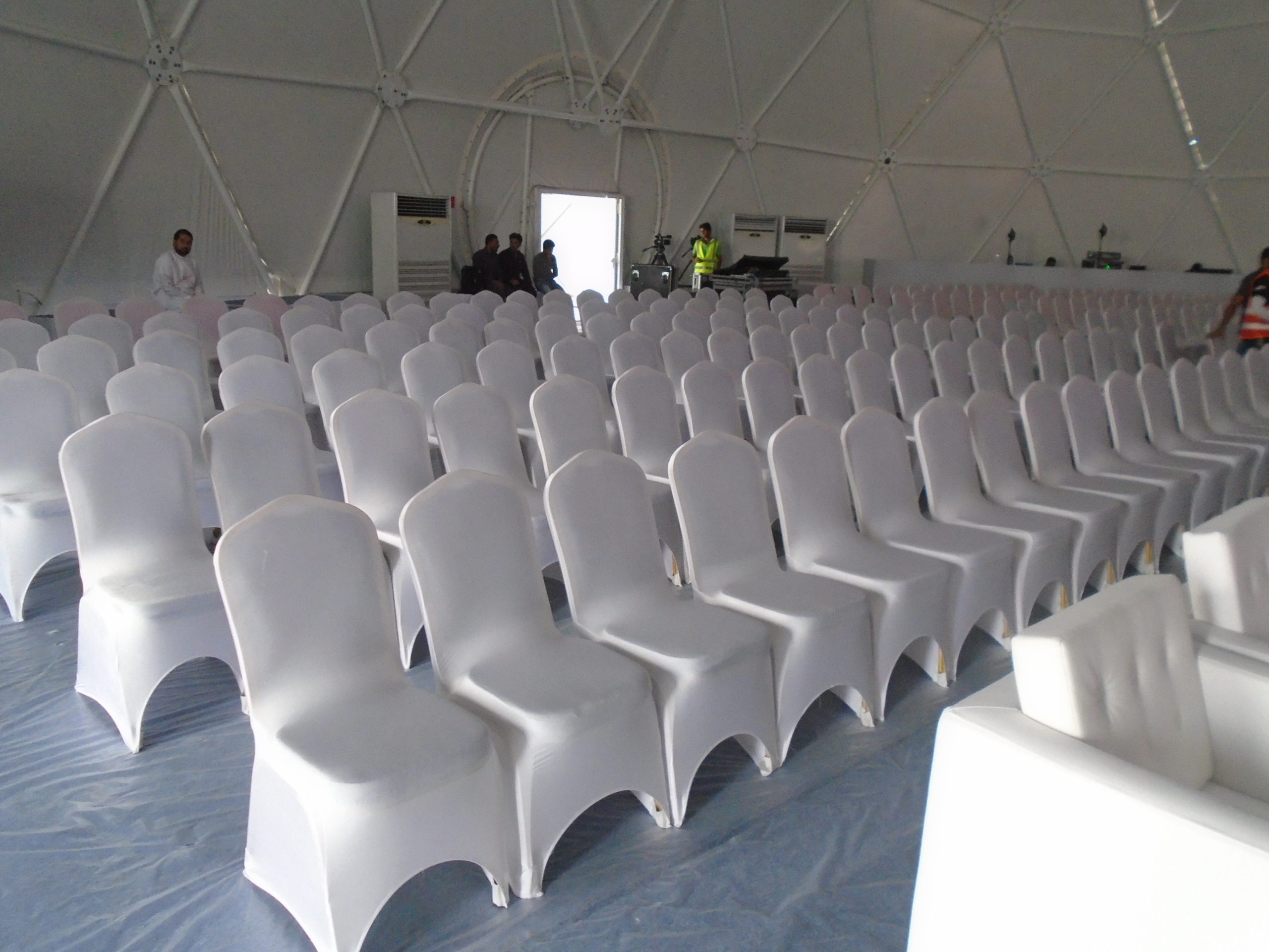 Stewart Banquet Chair White Stretch Cover Only Areeka Event Rentals