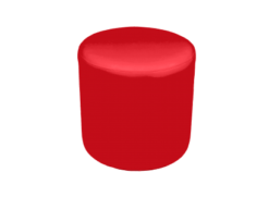 Red Round Pouffe