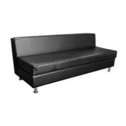 Black Armless Leather Sofa