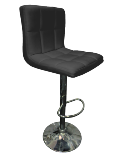 black bar stool, leather bar stool