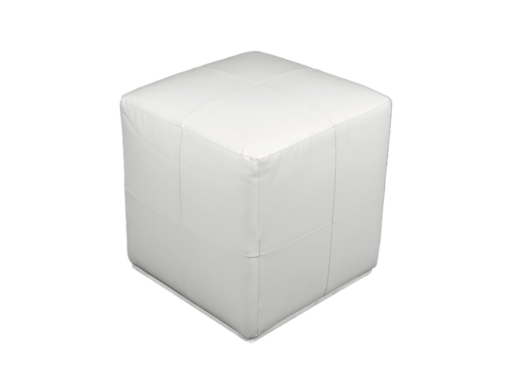 Square Leather Pouffe