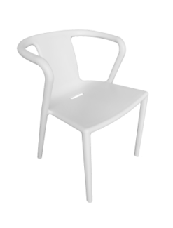White Plastic Chair, White Chair