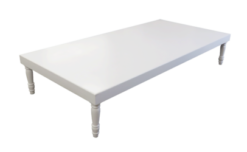 White Coffee Table, Rectangular Coffee Table, 10 Seater Coffee Table