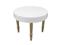 small round wooden dining table