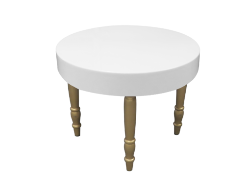 small round wooden dining table