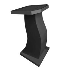 Black Podium, black lectern