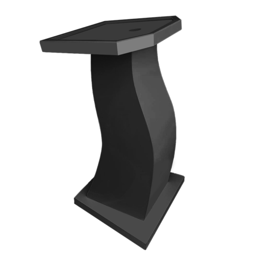 Black Podium, black lectern